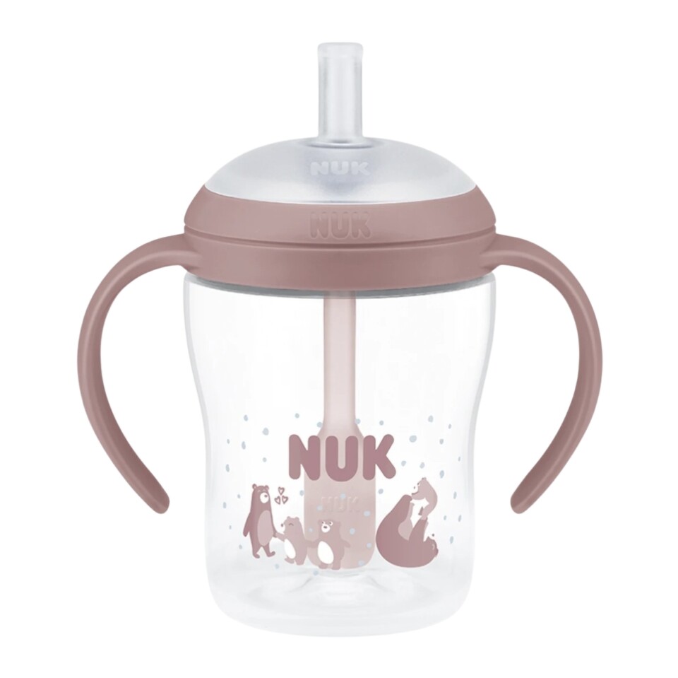 NUK Learner Bottle STRAW WINGS Roze *150ml