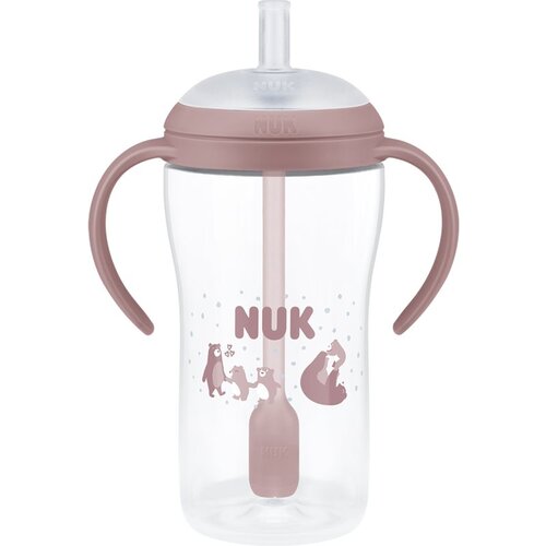 NUK Learner Bottle STRAW WINGS Roze *260ml