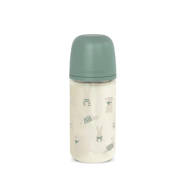 Suavinex Glass Bottle BUNNY Green SxPro *240ml