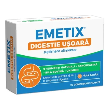 EMETIX Digestive Usoara (Enzyme/ Pancreatin/ Bovine) *20 Tablets