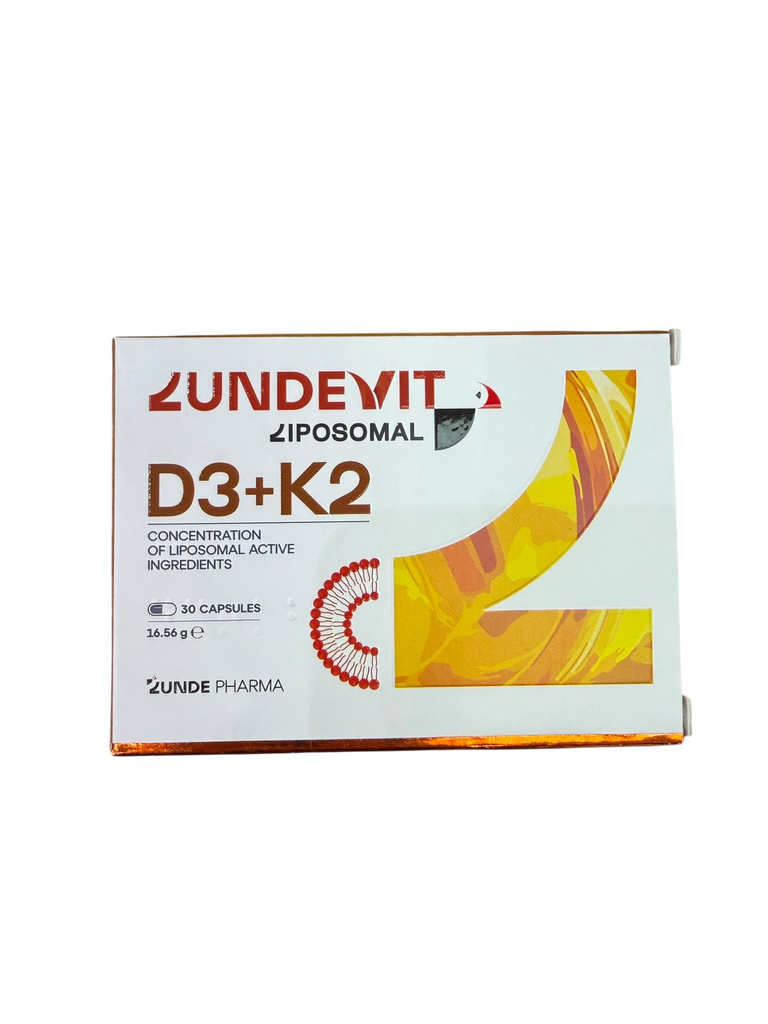 LUNDEVIT Vitamin D3+K2 (2000iu+75mcg) *30 Capsules