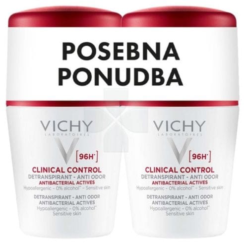 VICHY Deo Roll - CLINICAL CONTROL Woman (Anti Odor 96h) x2 PACK