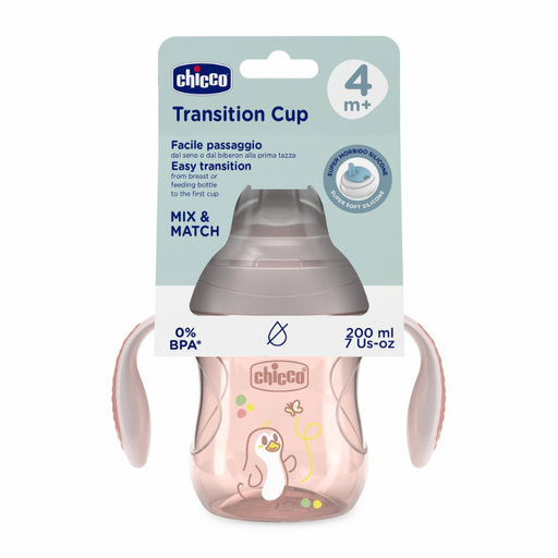 CHICCO Transition CUP 4m+ (Pink) *200ml