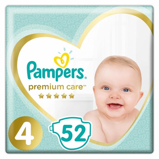 PAMPERS PREMIUM CARE NR.4 (8-14kg) 52pcs
