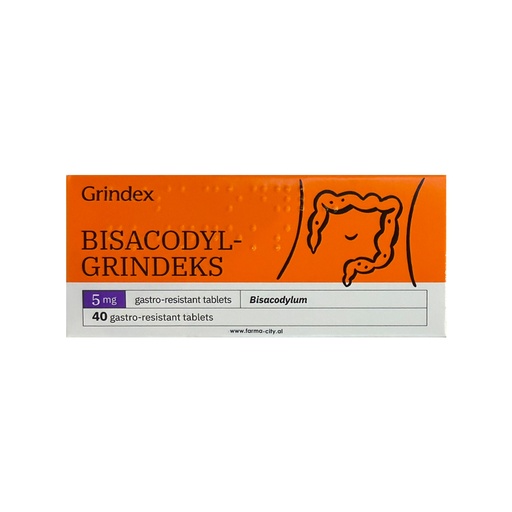 GRINDEX BISACODYL 5 MG. 40 TAB.