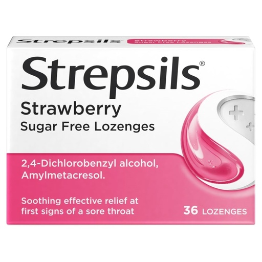 STREPSILS - STRAWBERRY (Sugar Free) - 24 TB