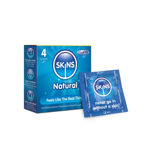 SKINS - NATURAL Condom - 4pcs