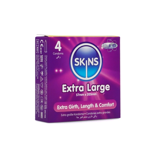 SKINS EXTRA LARGE Condom *4pcs