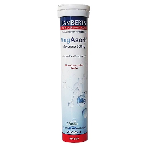 LAMBERTS MagAsorb 300mg *20 Effervescent Tablets