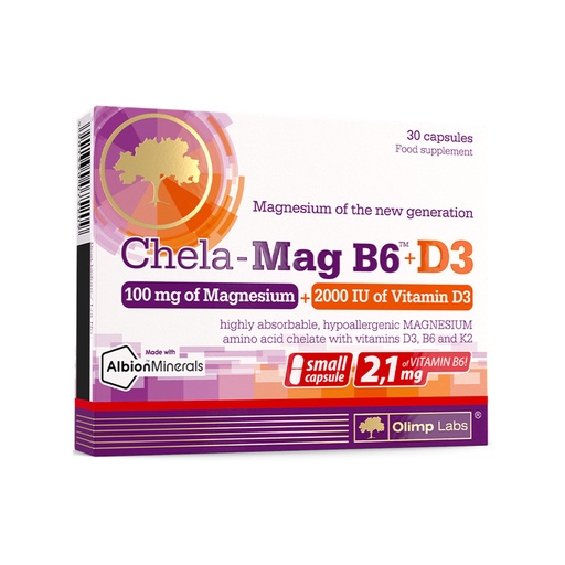CHELA Mag B6 / D3 2000iu - 30 Tablets (Olimp Labs)