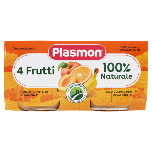 PLASMON - 4 FRUTI +6M Kavanoz - x2