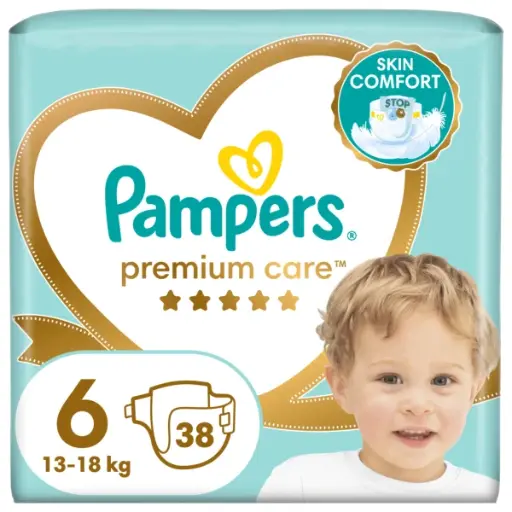 PAMPERS PREMIUM CARE NR 6 ( 13+ kg) X 38cp