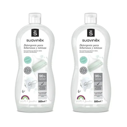 SUAVINEX WASHING+UP DETERGENTE BIBERONE  2 x 500 ML.