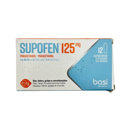 SUPOFEN 125mG (Paracetamol) - 12 SUPOZITOR