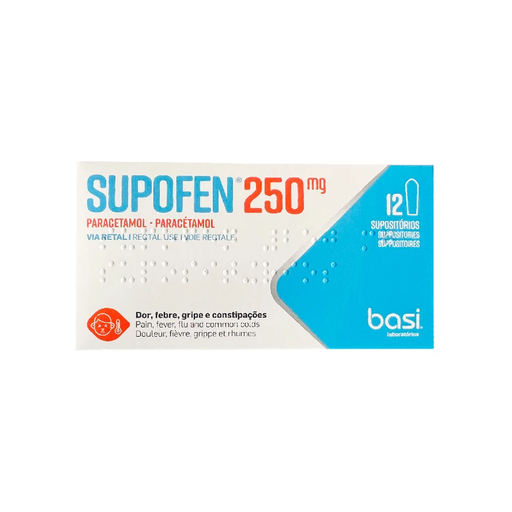 SUPOFEN 250mG (Paracetamol) - 12 SUPOZITOR