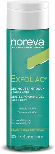 NOREVA EXFOLIAC GEL MOUSSANT - 200 ML