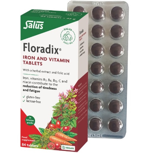 FLORADIX Iron and Vitamins *84 Tabs (SALUS)