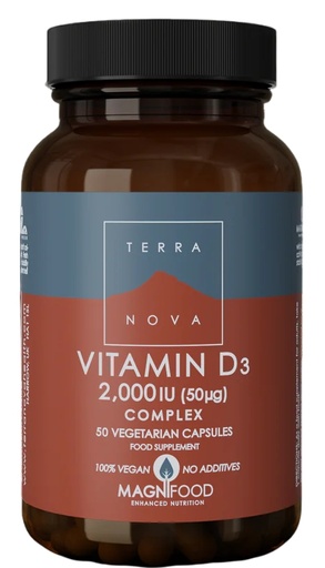 TERRANOVA Vitamin D3 2000iu *50 Capsules