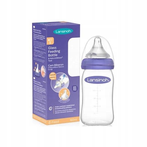 LANSINOH - GLASS Feeding Bottle *160mL (Small)