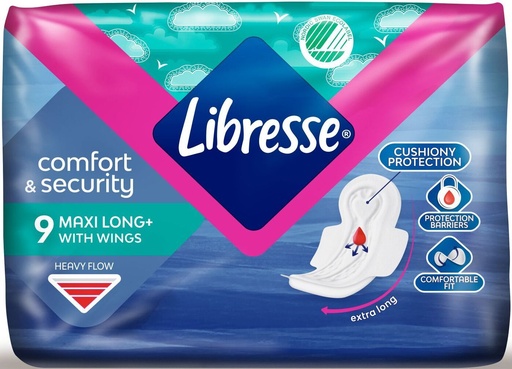 LIBRESSE Maxi Long+ (Heavy Flow) *9 Pads