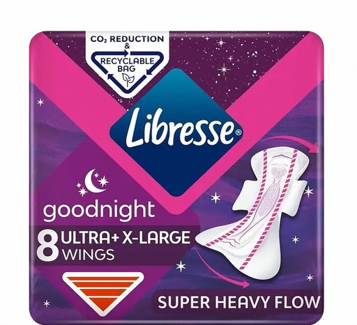 LIBRESSE ULTRA+ XLarge GOODNIGHT *8 pads
