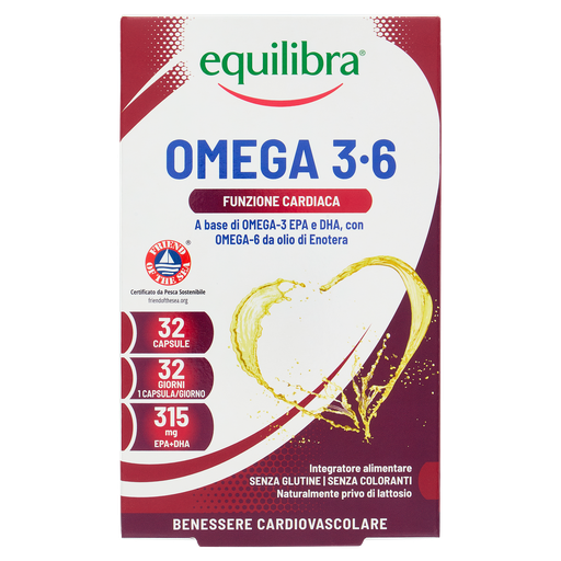 EQUILIBRA Omega 3-6 (Cardiovascular) *32 Capsule