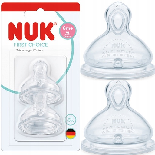 NUK First Choice KOKE BIBERONI +6m (Flow Control)