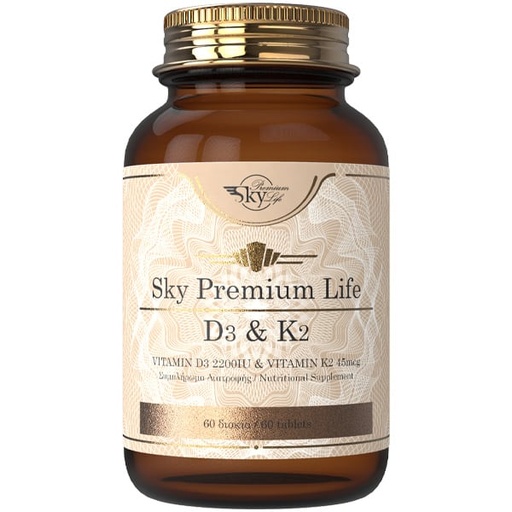 SKY Vitamin D3 & K2 *60 Tablets