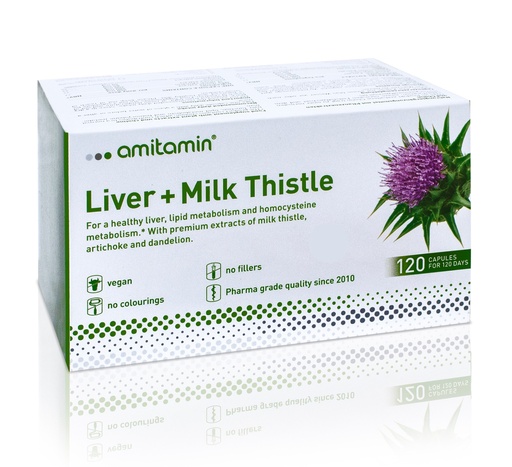 amitamin LIVER + Milk Thistle *120 Capsules
