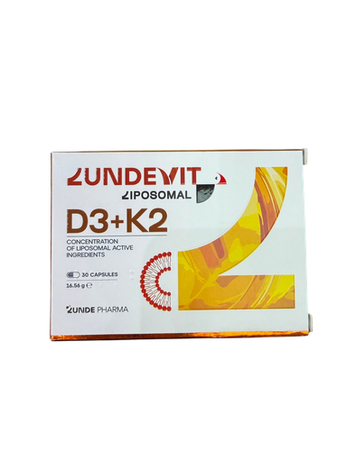 LUNDEVIT Vitamin D3+K2 (2000iu+75mcg) *30 Capsules