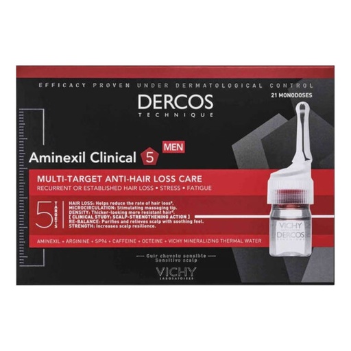 VICHY DERCOS Aminexil Clinical 5 MEN *21 Ampoules