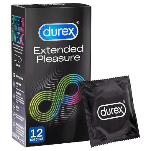 durex EXTENDED Pleasure BLACK *12 Condoms