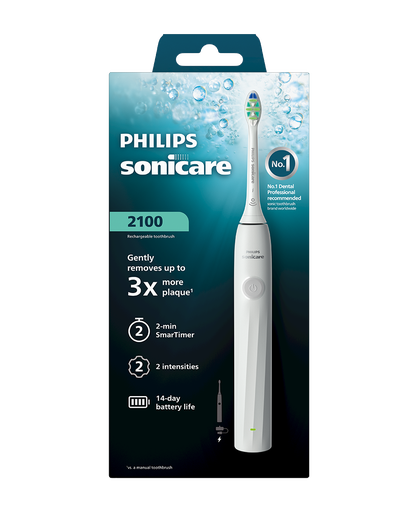 PHILIPS SoniCare 2100 WHITE Furce Elektrike - (HX4022/01) x2Furca