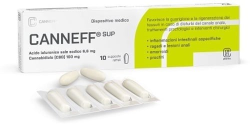 CANNEFF Suppositories (Ac Hyaluronic/ Cannabidiolo CBD) *10 Supp